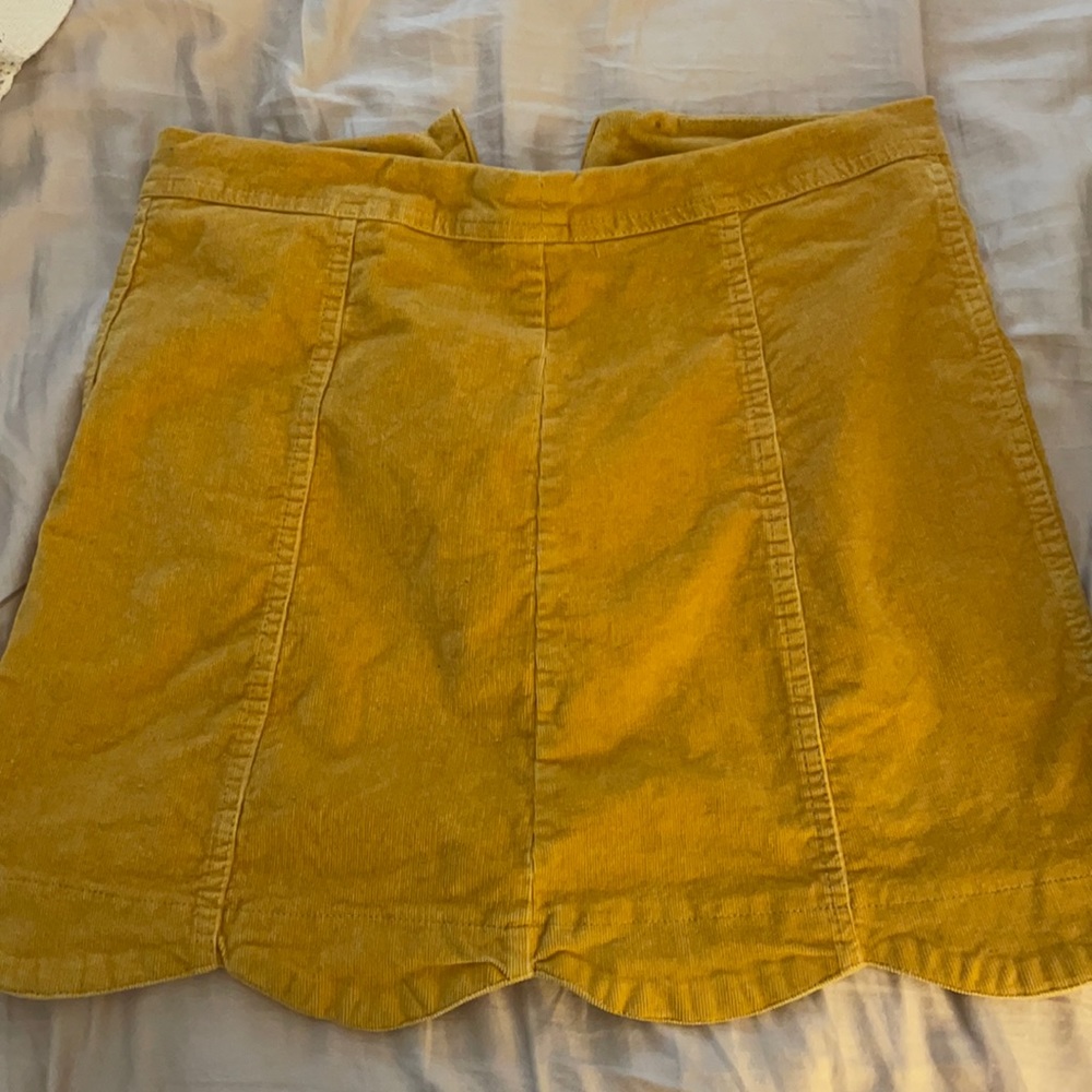 Altar’d state yellow corduroy mini skirt